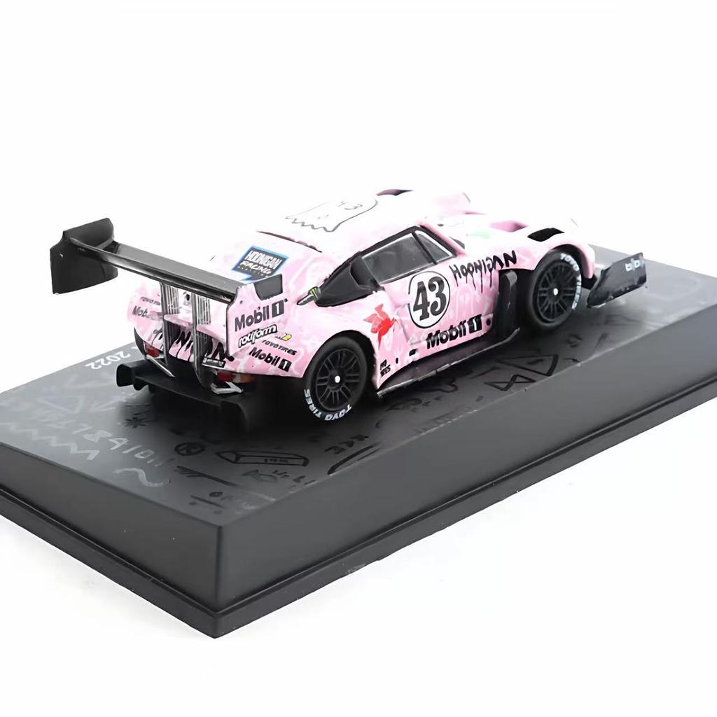 AABKQ1 Sparky 1:64 Porsche 911 Pink Flying Pig Livery 2022 Pikes Peak 43 Racing Car Alloy Car Model