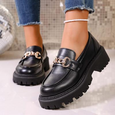 Маленькие кожаные туфли для женщин на толстой подошве и с одним ремешком для полных женщин и неглубокие одинарные туфли для женщин