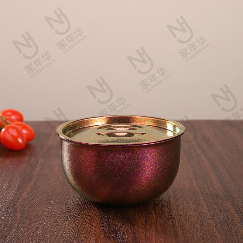 Pure Titanium Steamed Egg & Noodle Bowl: Simple, Stylish, Lightweight, Durable, Antibacterial, and Drop-Proof.