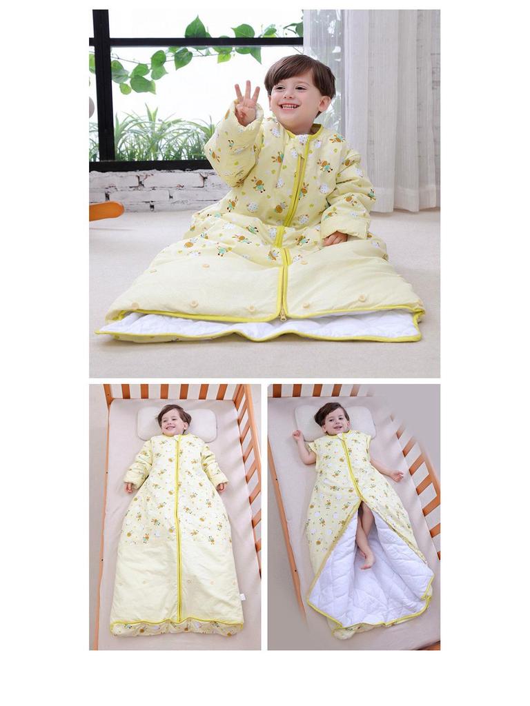 Оформление: Детский спальный мешок из чистого хлопка – Всесезонный, Толстый, Одеяло против пинков для детей среднего и большого возраста с бесплатной доставкой!