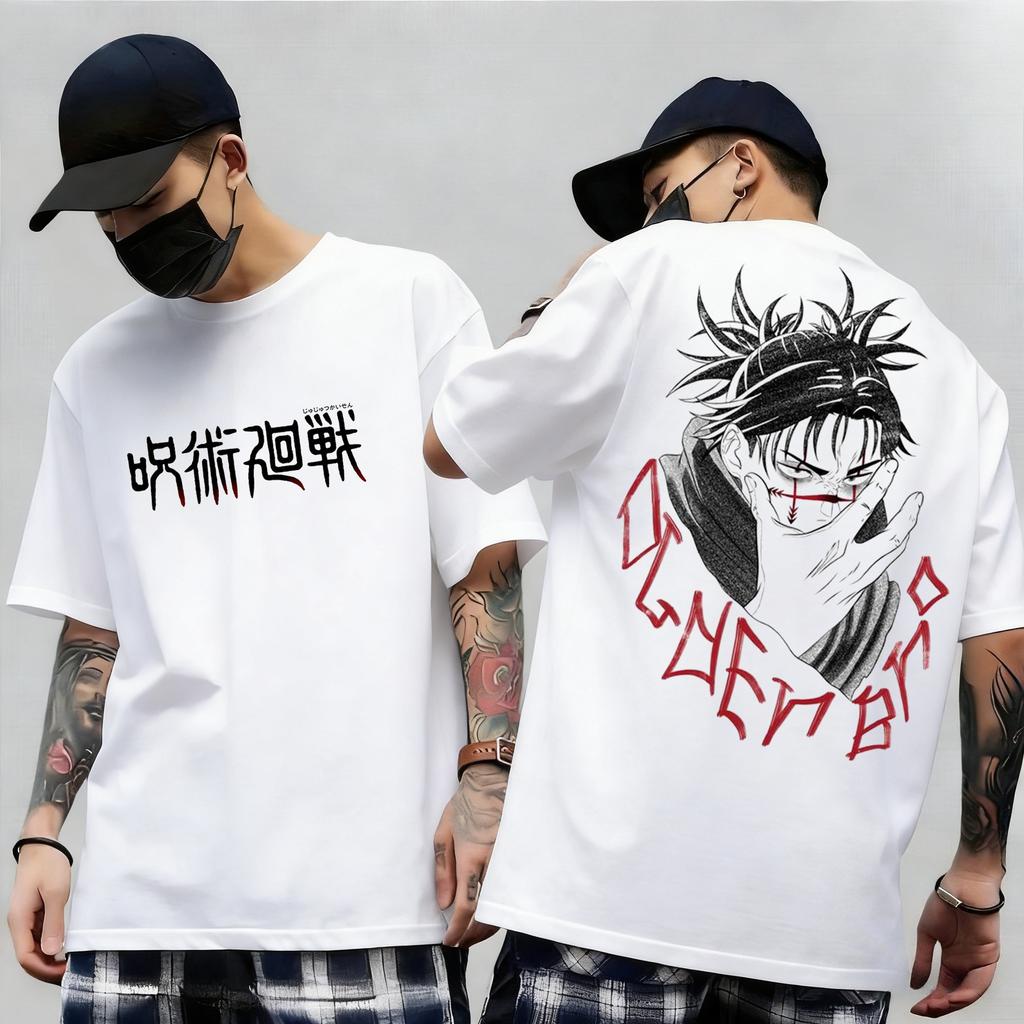Jujutsu Kaisen Япония Аниме Принт Короткий Рукав Футболка Хлопок Унисекс Унисекс Детская Одежда Круглый Вырез Харадзюку Y2k Новое Поступление Топы