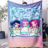 Плед K-Pop Охотники на демонов Горячий Руми Мира Зои С принтом Многофункциональный фланелевый плед Милый мультяшный подарок для фанатов K-Pop