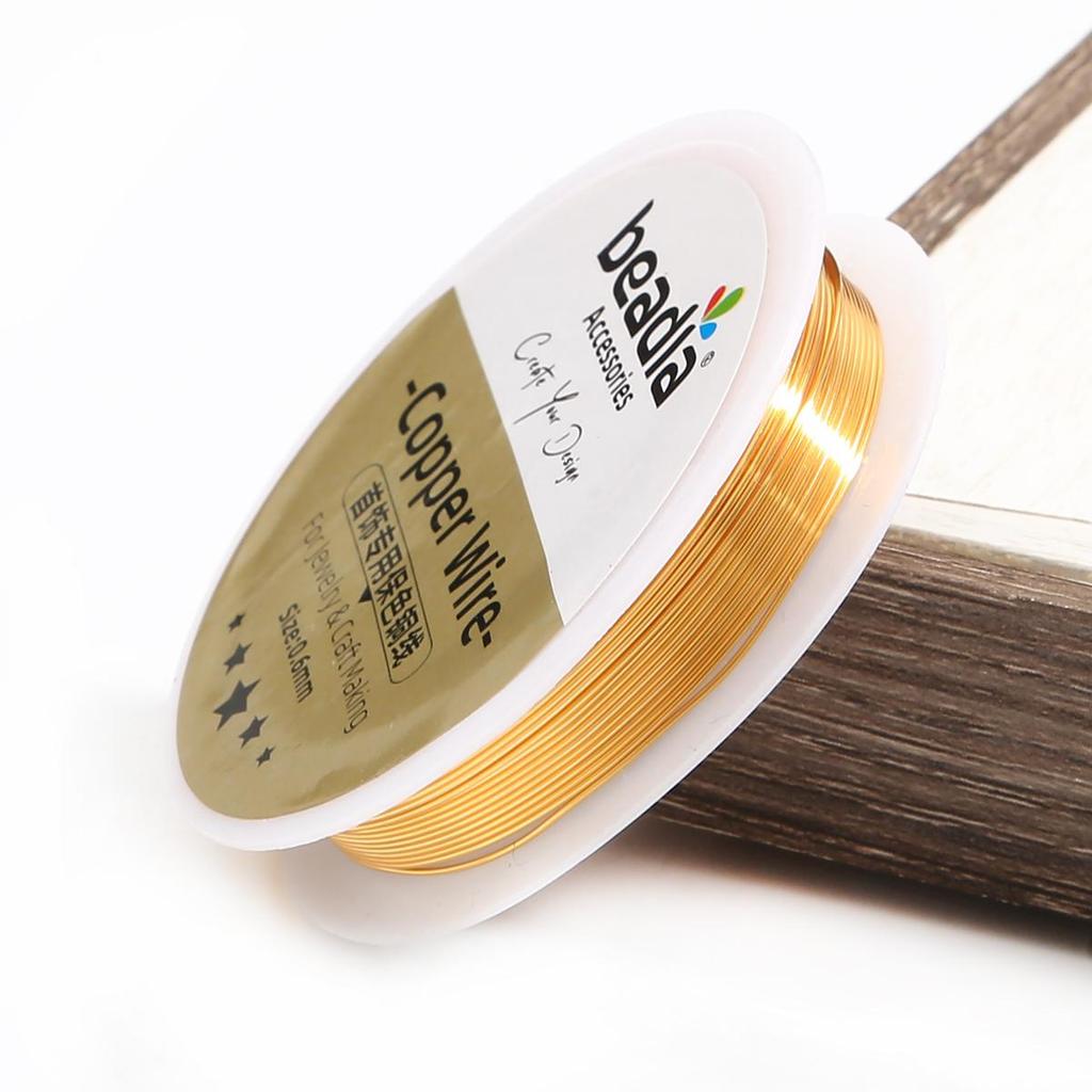 Copper Beading Wire for DIY Bracelet Necklace Colorfast Jewelry Cord String Craft Making