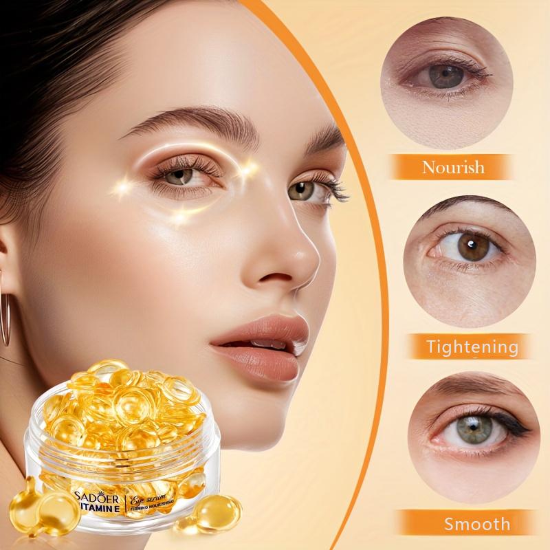 30 капсул крема для глаз с высокой степенью увлажнения. Укрепляющая питательная сыворотка для кожи вокруг глаз с витамином Е и примулой вечерней. Лифтинг и подтяжка для всех типов кожи