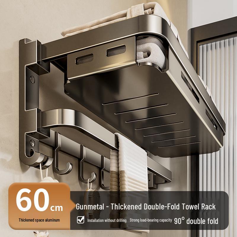 Настенная складная вешалка для полотенец для ванной без сверления