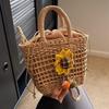 Elegant Summer Handwoven Bag For Women Stylish Rattan Crossbody Beach Tote