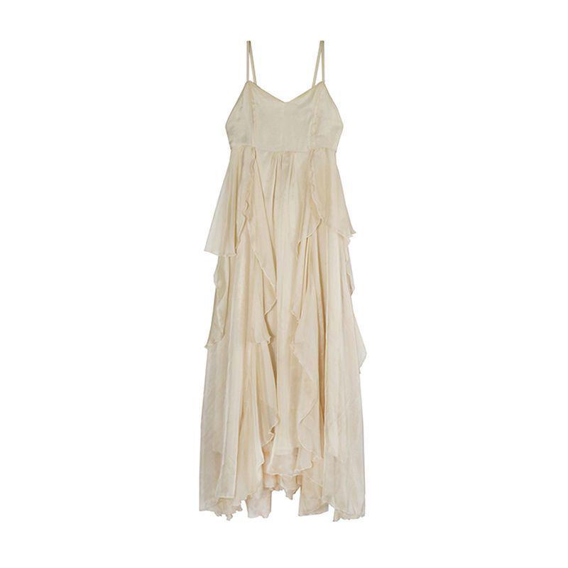 Women’s French Seaside Summer Camisole Dress – Elegant, Gentle Style Beachwear