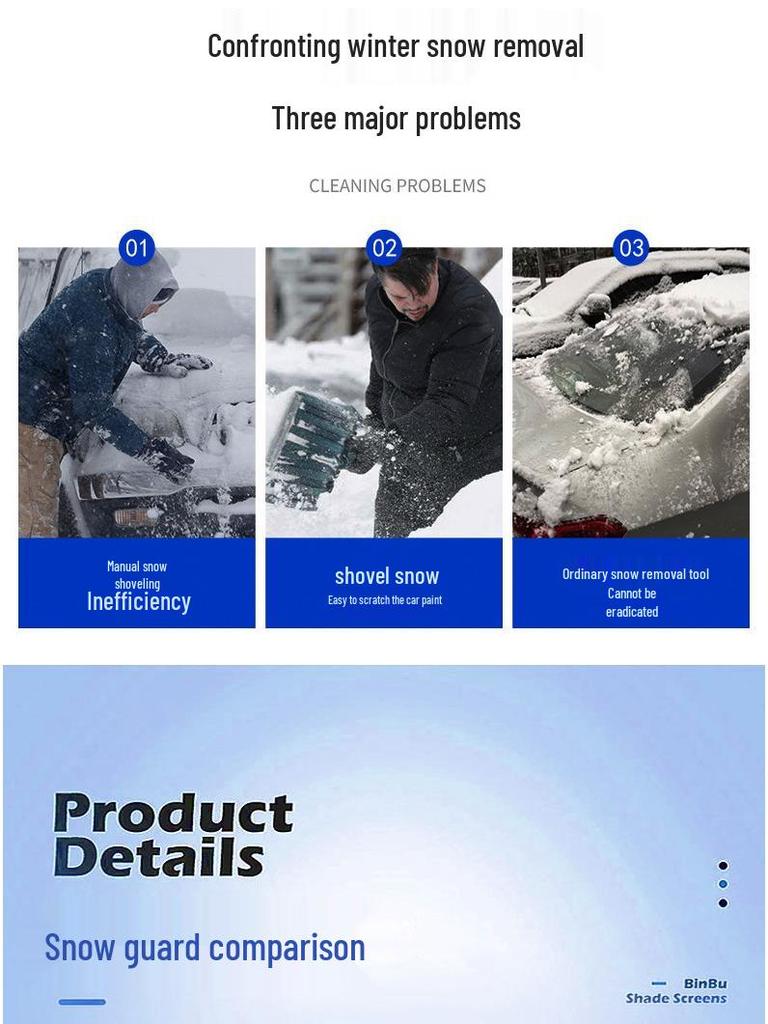 Магнитный автомобильный снегозащитный экран и солнцезащитный козырек для лобового стекла - Теплоизоляция, Ветрозащита, Защита от замерзания
