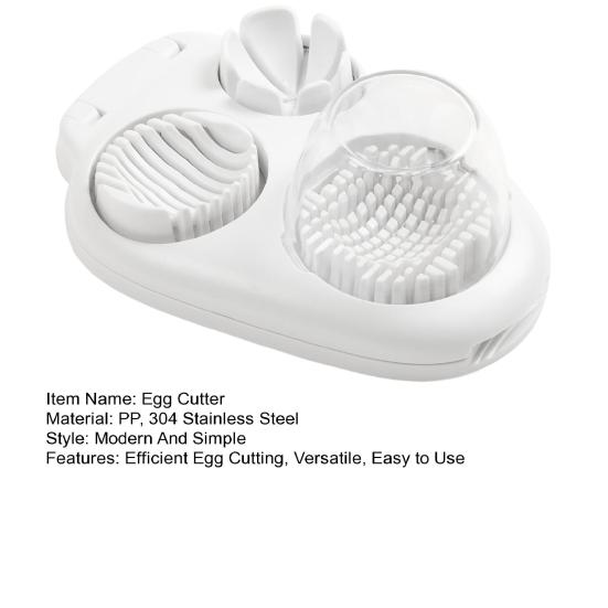 Yousheng Яйцерезка для вареных яиц Яйцерезка 3-в-1 Нержавеющая сталь Измельчитель яиц Яйца Виноград Клубника Слайсер