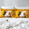 Guinea Pig  Bed Linen,Microfibre Bedding Sets, Children's Bed Linen with Cute Mouse for Teenagers  Adult 3-Piece  with Zip
