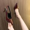 Летний Новый Стиль Популярный Бренд Женские Туфли-Лодочки Мода Мелкие Слипоны Босоножки Слингбэк Тонкий Высокий Каблук Платье Сексуальные Туфли-Лодочки