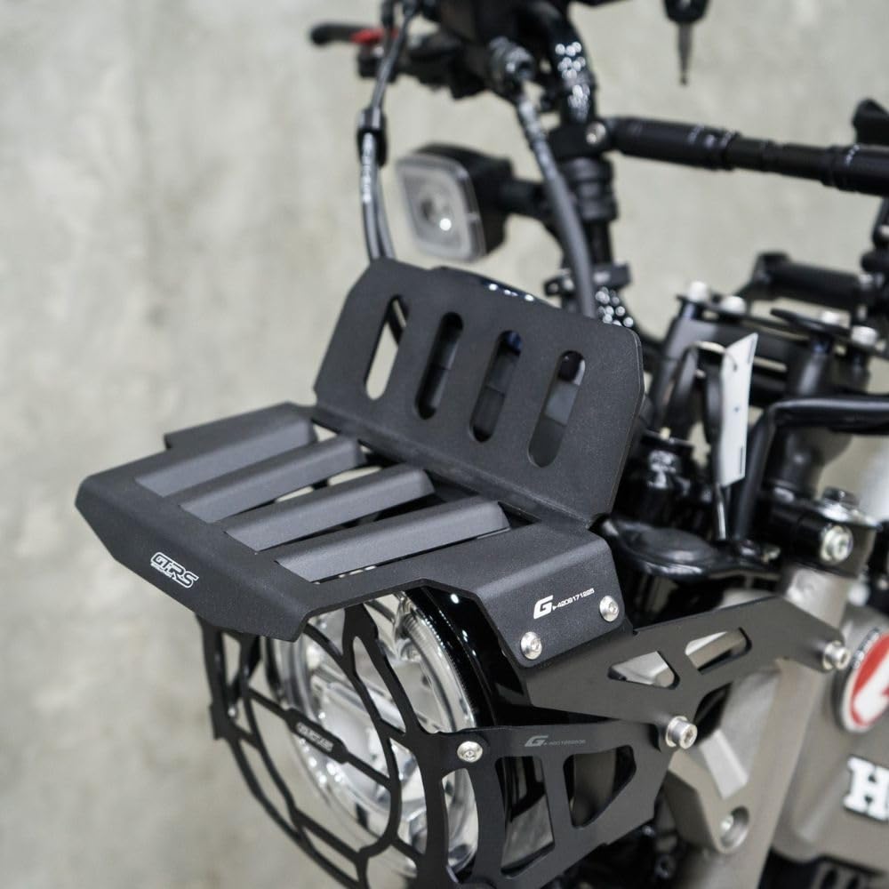 Передний багажник GTRS, алюминиевый для Honda Hunter Cub CT125, алюминиевый, легкий, передний багажник, алюминиевый для Honda CT125 JA55 JA65, модель/GTRS (черный)