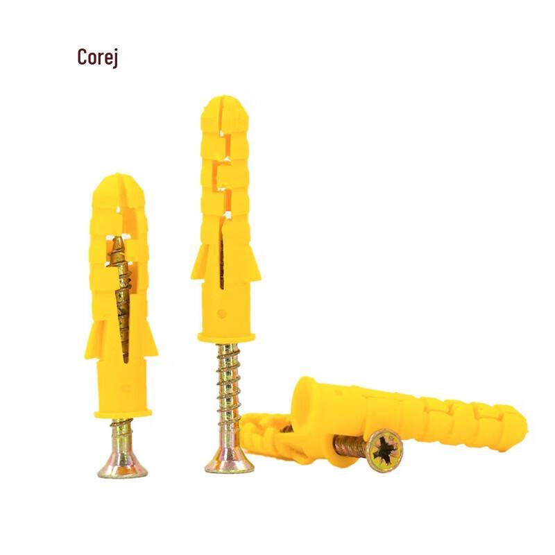 Набор пластиковых дюбелей Corej Yellow Fish с цинковыми шурупами