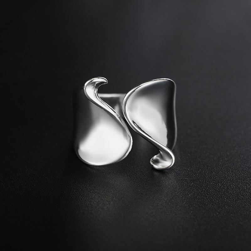 925 Silver Smooth Open Rings For Women Party Jewelry Gifts 2022 New
