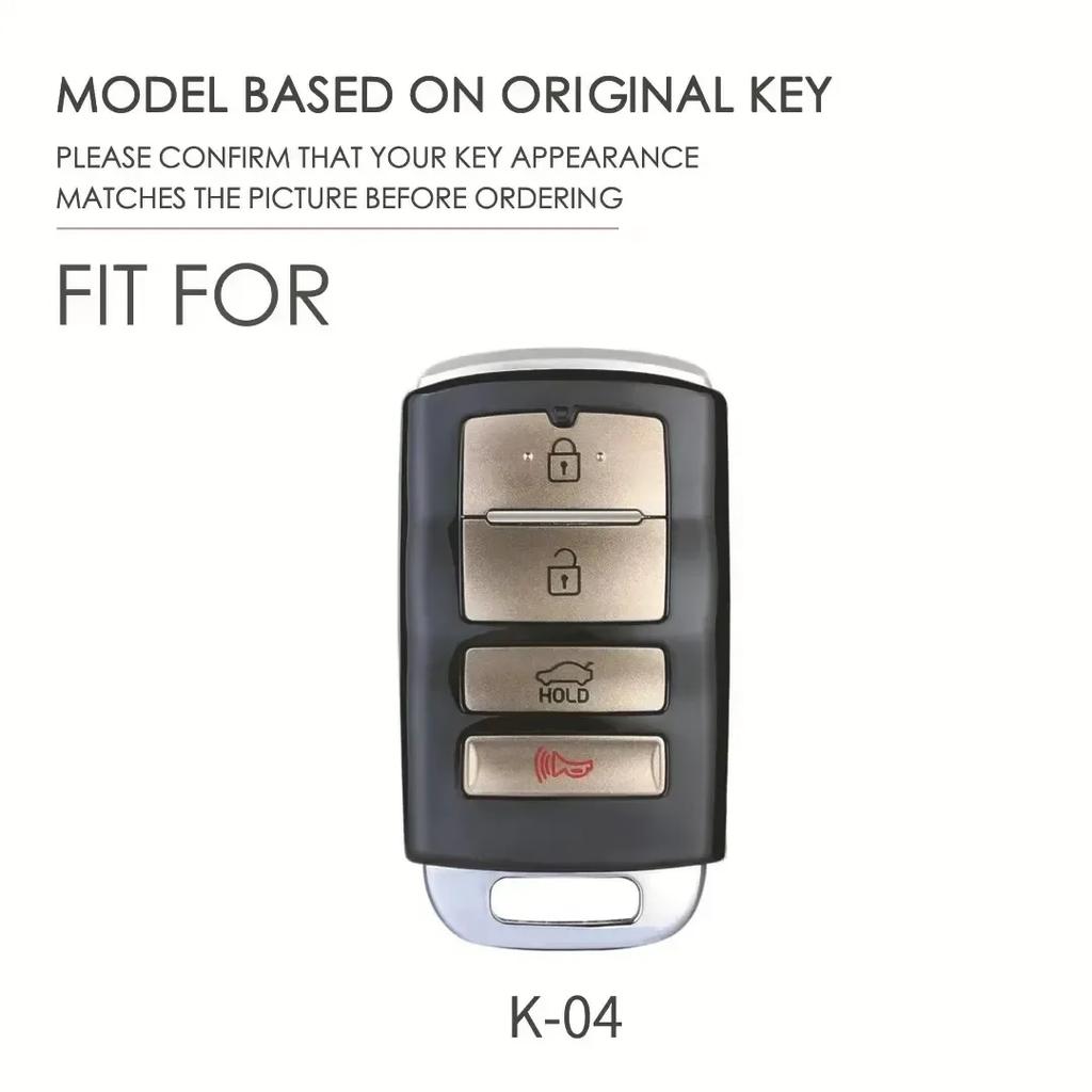 Leather Car Key Case Cover Holder Keychain Protector Shell for Kia 4 Button Sorento K900 K7 Cadenza Remote Key Fob Cover Bag