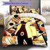 Постельное белье с узором Наруто Узумаки Наруто из аниме, Декор для дома, Подарок на день рождения (1 пододеяльник + 2 наволочки, без наполнителя)