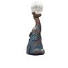 Elephant With Cracked Glass Ball Lamp Statue Solar Lamp Outdoor Garden Decoration