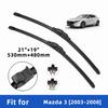 Wiper Blades for Mazda 3 2003-2005 Front Double Rubber Strip Wiper Blade Windshield Brushes Windscreen Window Accessories