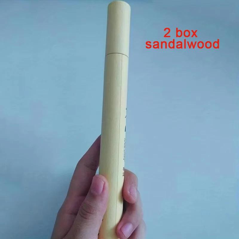 2Box Sandalwood Mugwort Scent Incense Stick Sleeping Aiding Tranquilize Mind Refreshing Scent Home Office Bedroom Natural