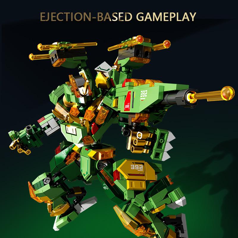 SEMBO BLOCK Робот-трансформер Динозавр Строительные Блоки Модель Робота Конструктор Декор Игрушки для Детей Подарки Мальчикам на День Рождения