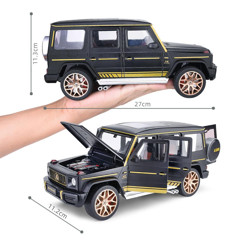 Масштаб 1/18 Benz G63 Wings of Dark Night ORV, литая под давлением модель автомобиля, игрушечный автомобиль с откатным механизмом, звуком и светом для детей, коллекция для мальчиков и девочек