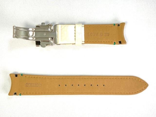 L03V013J0 SEIKO Brightz 20 мм Кожаный для ремешка via, Крокодил, Белый, SDGC007/ 6R21-00J0 (Доставка Nekoposu)
