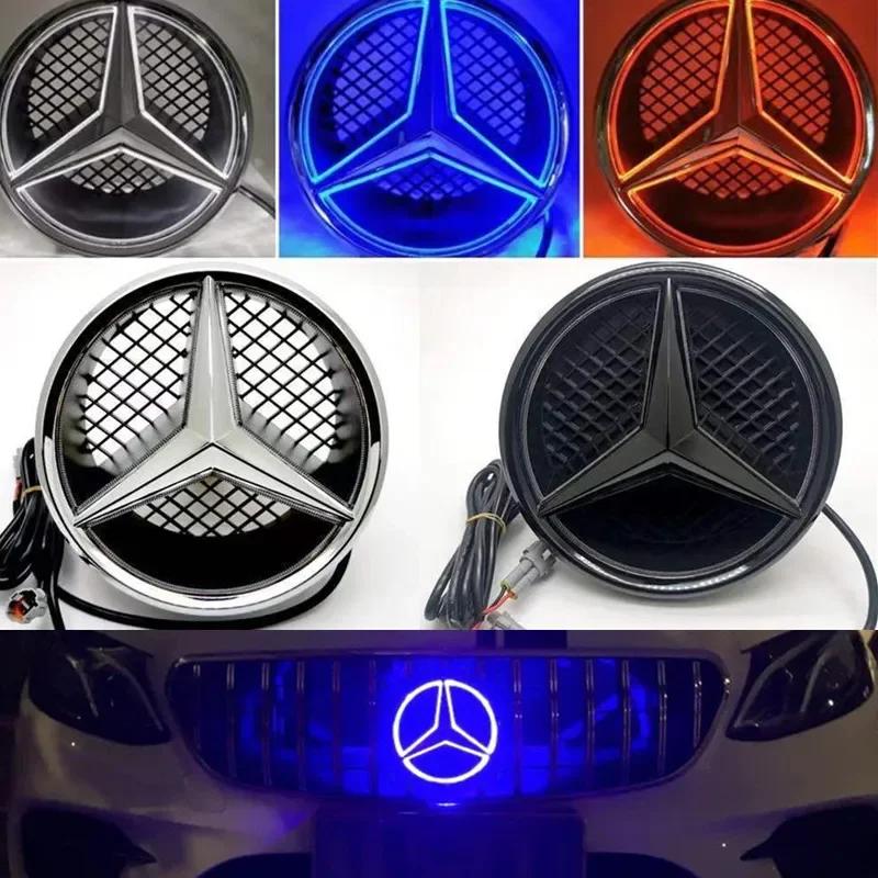 Car Front Logo Light Emblem Grille Light Led Badge for Mercedes Benz W166 W176 W204 W207 W212 W218 W245 W251 W463 Accessories BF1