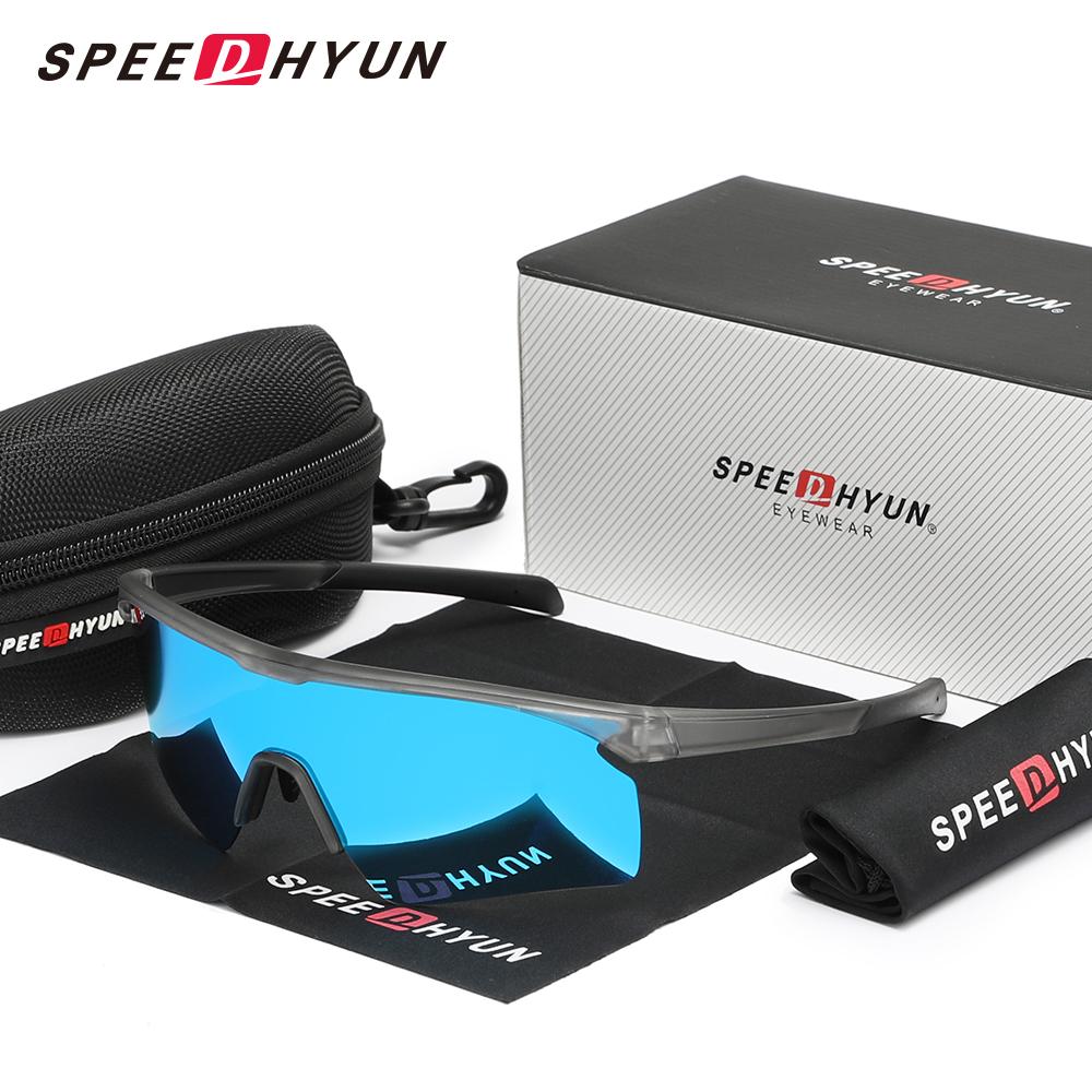 SPEEDHYUN полуоправа для велоспорта, мужские и женские солнцезащитные очки для велоспорта, спортивные очки для горного спорта, поляризованные, UV400, антибликовые очки