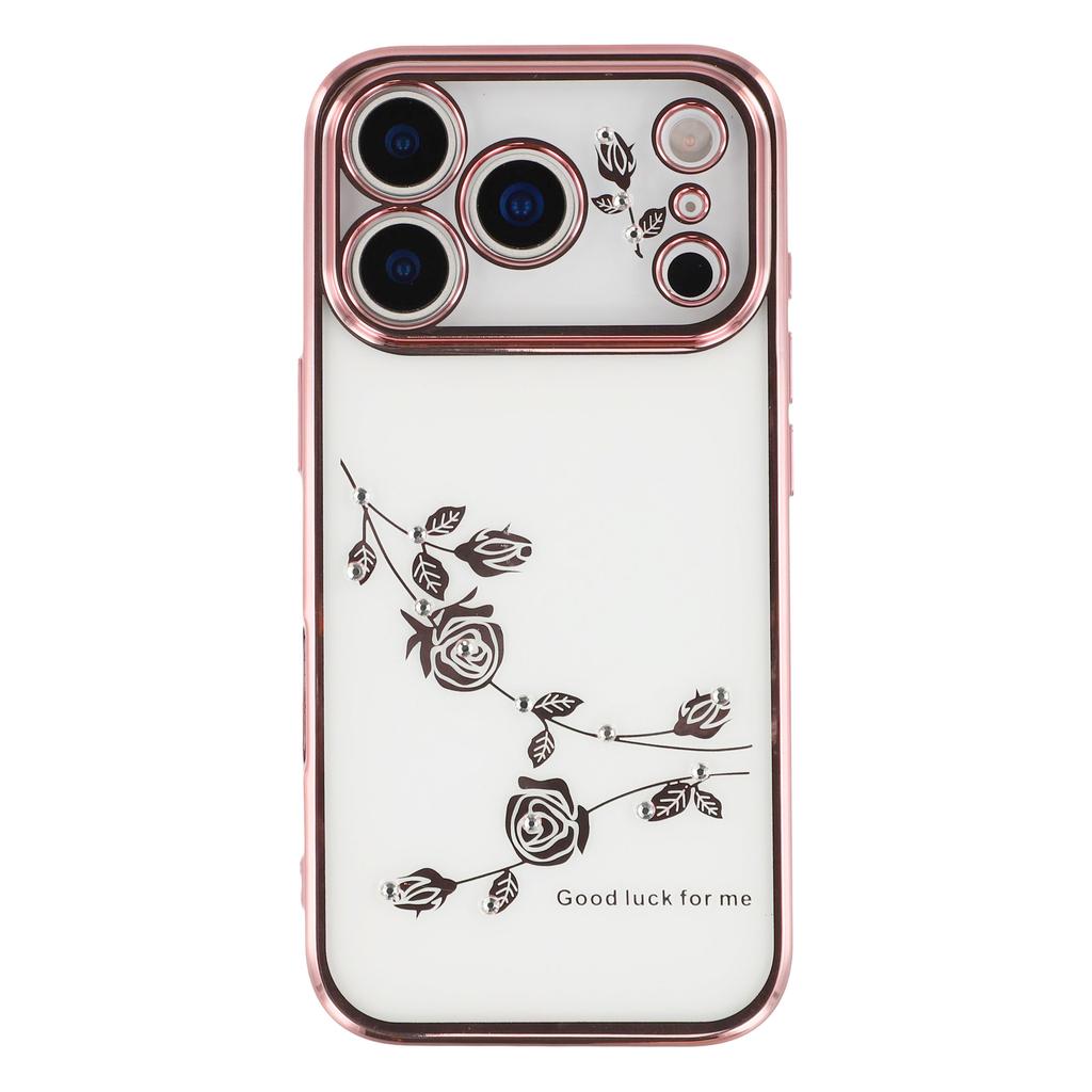 KADEM For iPhone 17 Pro Case Flower Rhinestone Decor TPU Phone Cover
