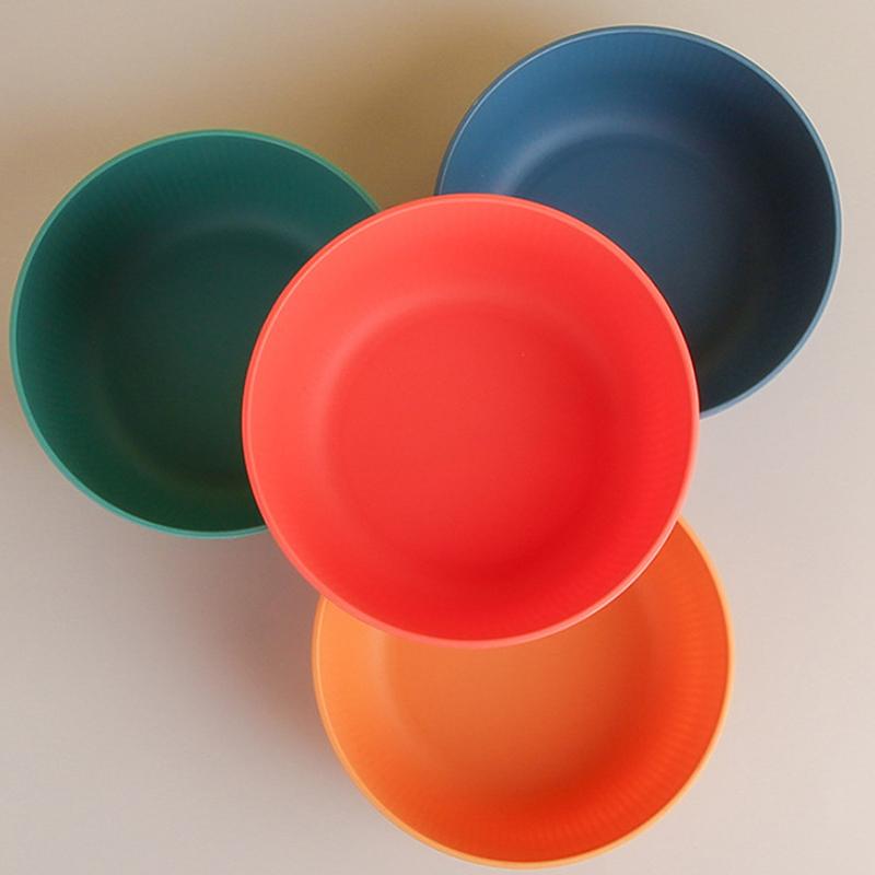 Салатница из пшеничной соломы 15 см вертикальная большая круглая миска для зерна креативная бытовая миска для риса суповая миска пластиковая миска