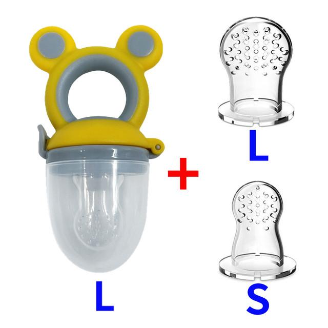 New Baby Nipple Fresh Food Fruit Milk Feeding Bottles Nibbler Learn Feeding Drinking Water Straw Handle Infant Teething Pacifier