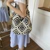 Summer New Fashion Hollow Woven Bag Shoulder Tote Casual Straw Large Capacity Commuter Bag