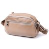 Everyday Bag with Two Compartments Made of Genuine Leather Vintage 22594 Beige