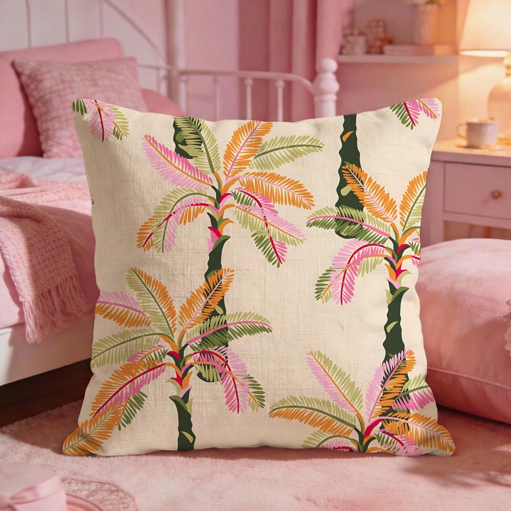 PlantPalm treeS Cushion Cover Premium Comfort Reversible Pillow Cove Two in One Design for Any Room  Car Interior