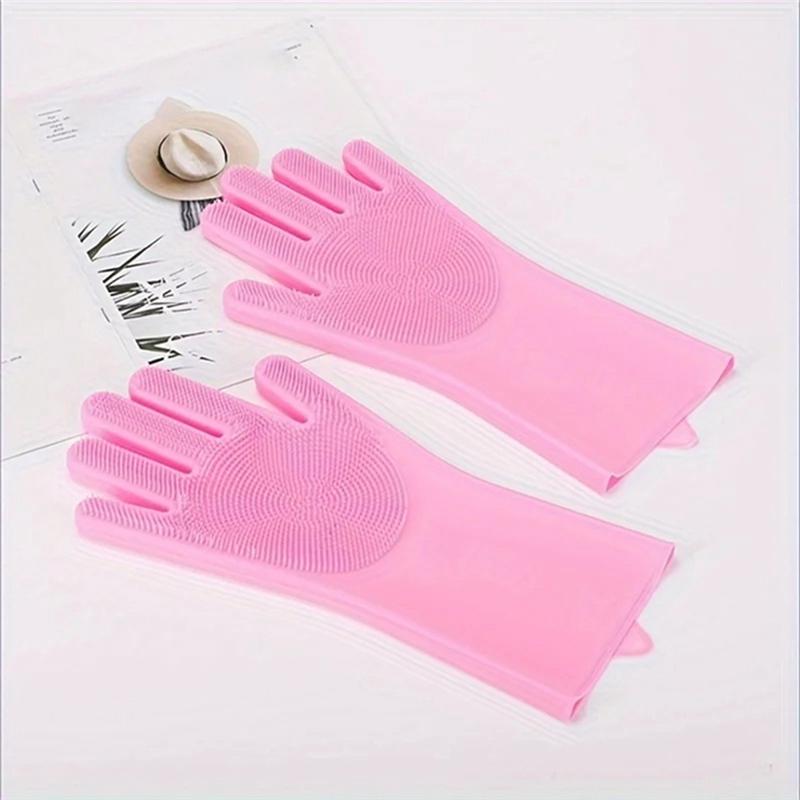 Practical-Cleaning Gloves Dogs Cats Bathing Shampoo Gloves Scrubbers Dishwashing Cleaner Gloves