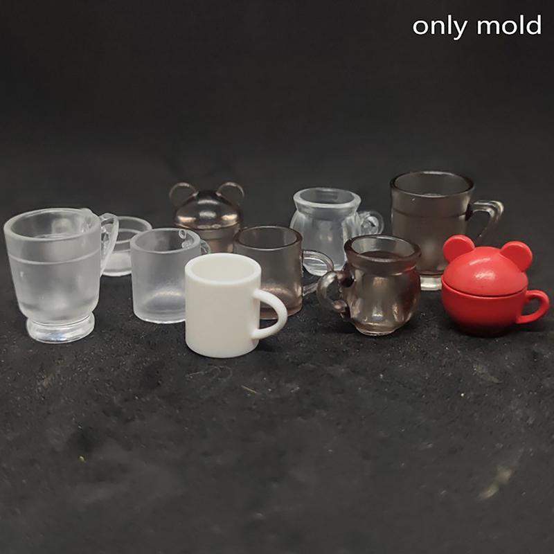 Кукольный домик кружка чашка силиконовая форма кукольный домик мини чашки модель кукольный домик украшения аксессуары ролевые игры игрушка