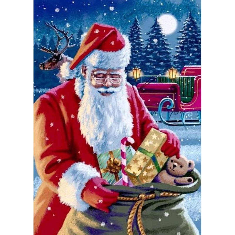 DIY Санта-Клаус 5D алмазная живопись полная круглая дрель мультфильм Алмазная вышивка наборы крестиков настенный художественный подарок домашний декор