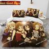 Верхняя K-ON Мультяшная Милая Лолита Каваи Девушки Комплект Постельного Белья Печатное Одеяло Пододеяльник Наволочка 3 Предмета Детский Взрослый Размер
