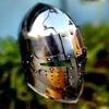 Crusader Knight Helmet: 18 Gauge Steel Medieval Templar Armor Cosplay, LARP