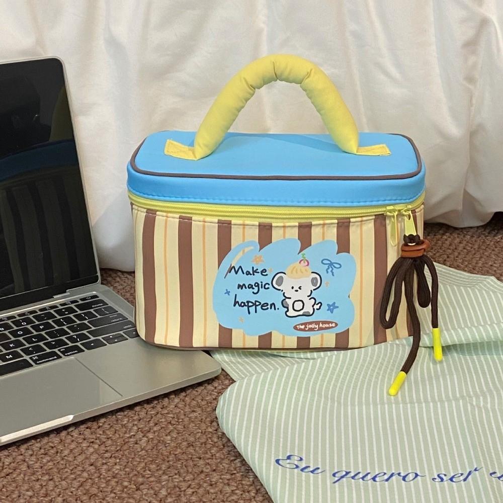 New Cartoon Puppy Cosmetic Bag Large Capacity Portable Travel Toiletry Bag Ultralight Zipper Portable Storage Bag