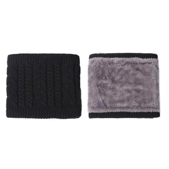 Женский мужской термошарф однотонный с фактурой кручения, утолщенная плюшевая подкладка, теплый шарф для шеи, ветрозащитный шарф для защиты от холода