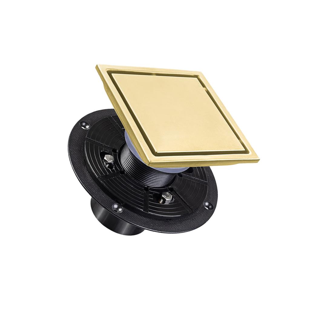 Square Shower Floor Drain 4 Inch Bathroom Drain with Easy Clean Strainer Square Bathroom Drain Simple Installation