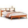 Solid Wood Bed without Mattress Wax Brown 150 x 200 cm Pine Wood