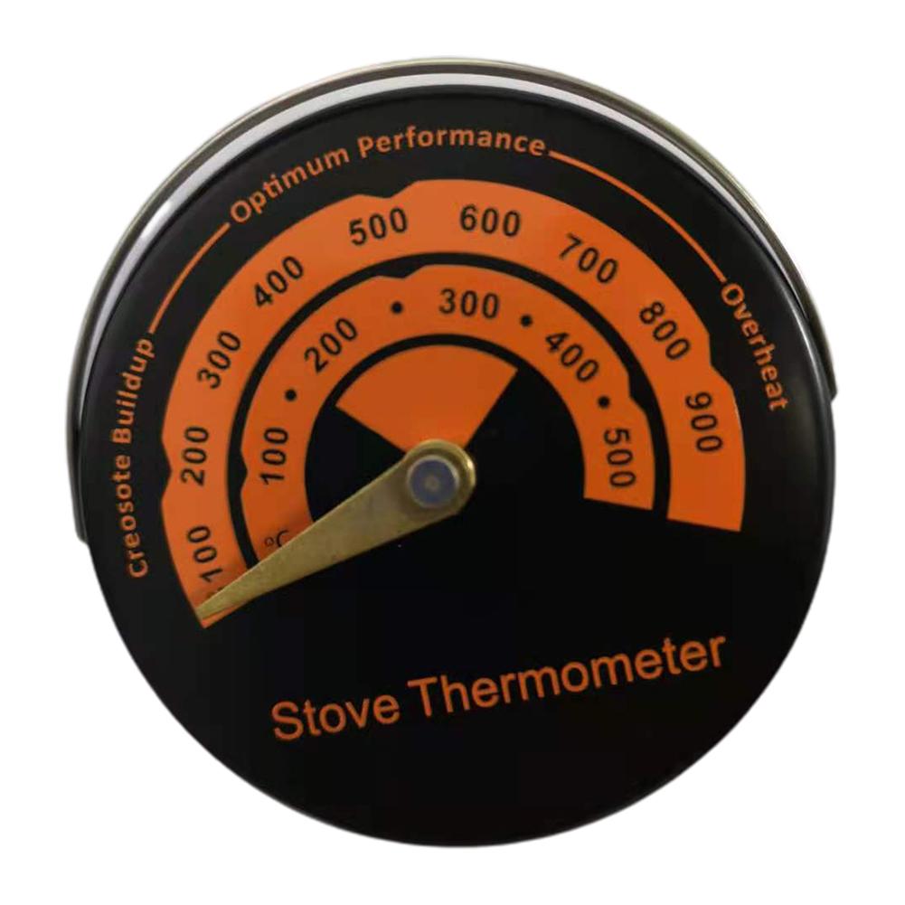 Fireplace Thermometer Temperature 0-500 100-900 63mm Aluminum Alloy Flue Pipe Measure Measure Flue Pipe Temperature