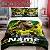 3pcs Duvet Cover Set (1*Duvet Cover + 2*Pillowcase, Without Core), Custom Name Neymar Jr Pattern Bedding Set, Home Bedroom Decor Gift