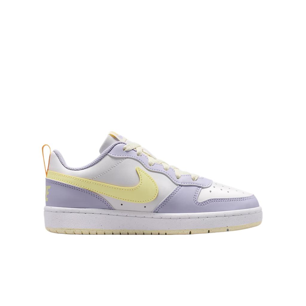 Nike Кроссовки для детей Court Borough GS White Oxygen Purple Light Lemon Yellow IX5007-181