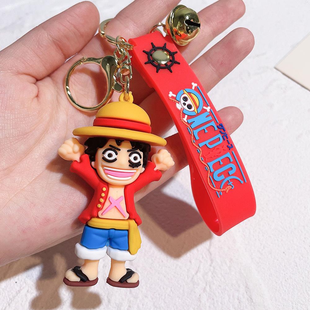 50Styles ONE PIECE Themed Keychain Cute Luffy, Roronoa Zoro, Silicone Toy Doll Key Chain Backpack Decor Small Gifts for Friend