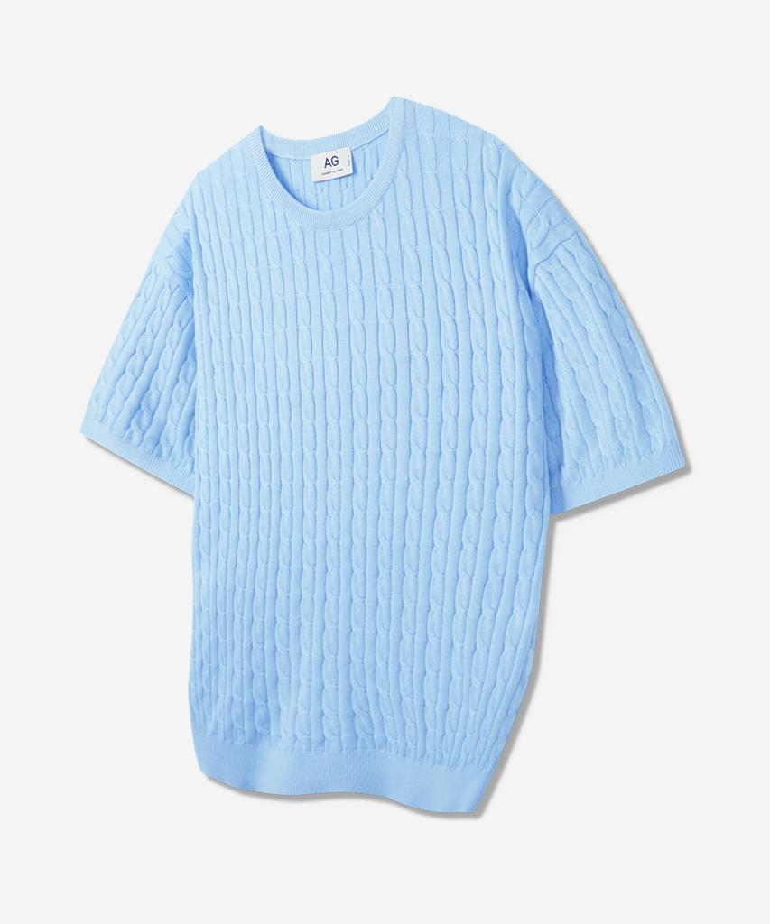AGOD [2Pack] Cotton Modal Washable Crew Neck Cable Knit - 6 Colors