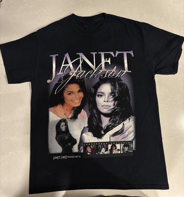 Новая графическая футболка Janet Jackson 1993 Подарок для фанатов Мужская Все размеры Унисекс