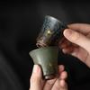 Бронзовая глазурь Ручная работа Золотые брызги Каменная глина Чайная чашка Маленькая чашка для церемонии Гунфу Винтажный Домашний подарок для чайной церемонии